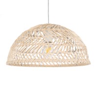 GLOBOSTAR® COMORES 01727 Boho Κρεμαστό Φωτιστικό Οροφής με Ντουί 1 x E27 AC 220-240V IP20 - Μπεζ - Μ40 x Π40 x Y20cm