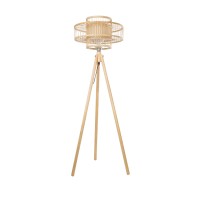 GLOBOSTAR® POPPY 01989 Boho Επιδαπέδιο Φωτιστικό με Ντουί 1 x E27 AC 220-240V IP20 - Μπεζ - Μ58 x Π58 x Υ149cm