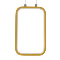 GLOBOSTAR® DEROBA 61301 Μοντέρνο Κρεμαστό Φωτιστικό Οροφής LED 12W 1320lm 360° AC 220-240V IP20 Ρυθμιζόμενο Λευκό CCT με On/Off 2700K/4500K/6000K - Lumileds SMD Chip - Χρυσό Βούρτσας - Μ16 x Π1.6 x Υ25.5cm - 3 Χρόνια Εγγύηση