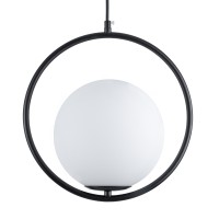 GLOBOSTAR® MADRID 00931 Μοντέρνο Κρεμαστό Φωτιστικό Οροφής με Ντουί 1 x E27 AC 220-240V IP20 - Μαύρο & Λευκό - Μ30 x Π20 x Υ30cm