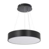 GLOBOSTAR® BURTON 61200-S Μοντέρνο Φωτιστικό Οροφής LED 67W 7370lm 120° AC 220-240V IP20 Ρυθμιζόμενο Λευκό CCT με Χειριστήριο από 2700K έως 6000K Dimmable - Lumileds SMD Chip - Μαύρο Ματ - Μ40 x Π40 x Υ8cm - 3 Χρόνια Εγγύηση