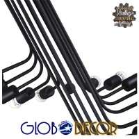 GLOBOSTAR® STAIRS 01024 Μοντέρνο Φωτιστικό Οροφής με Ντουί 26 x E27 AC 220-240V IP20 - Μαύρο - Μ80 x Π80 x Υ95cm