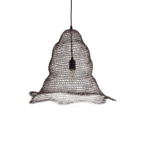 GLOBOSTAR® KENTUCKY 01890 Vintage Κρεμαστό Φωτιστικό Οροφής με Ντουί 1 x E27 AC 220-240V IP20 - Καφέ - Μ50 x Π50 x Υ48cm