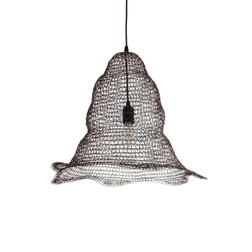 GLOBOSTAR® KENTUCKY 01890 Vintage Κρεμαστό Φωτιστικό Οροφής με Ντουί 1 x E27 AC 220-240V IP20 - Καφέ - Μ50 x Π50 x Υ48cm