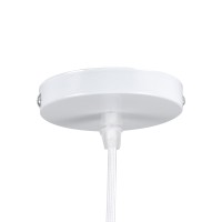 GLOBOSTAR® MAVERICK 00944 Μοντέρνο Κρεμαστό Φωτιστικό Οροφής με Ντουί 1 x E27 AC 220-240V IP20 - Λευκό - Μ15 x Π15 x Υ33cm