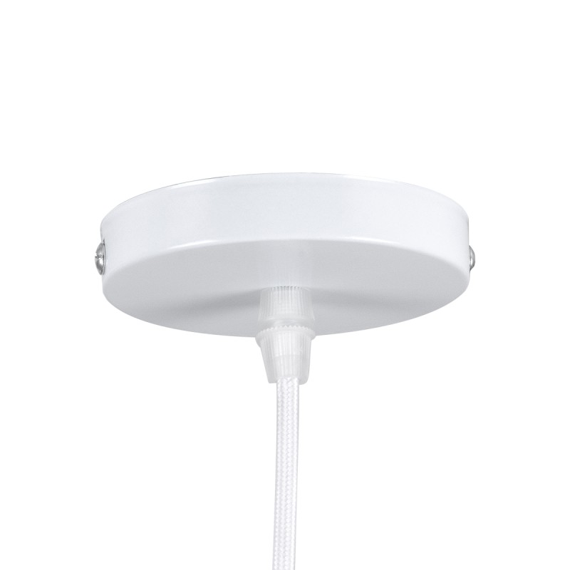 GLOBOSTAR® MAVERICK 00944 Μοντέρνο Κρεμαστό Φωτιστικό Οροφής με Ντουί 1 x E27 AC 220-240V IP20 - Λευκό - Μ15 x Π15 x Υ33cm