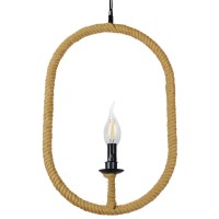 GLOBOSTAR® LINDELL 10001142 Vintage Κρεμαστό Φωτιστικό Οροφής με Ντουί 1 x E14 AC 220-240V IP20 - Μαύρο & Μπεζ - Μ35 x Π10 x Υ53cm