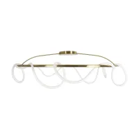 kelvo® GLOW KLV-101-0151 Φωτιστικό Οροφής LED 89W 8900lm 360° AC 220-240V IP20 Ρυθμιζόμενο Λευκό CCT με Χειριστήριο από 2700K έως 6000K Dimmable - Lumileds SMD Chip - Χρυσό Πλατίνα - Μ150 x Π150 x Υ30cm - 3 Χρόνια Εγγύηση