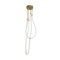 kelvo® GLOW KLV-101-0153 Φωτιστικό Οροφής LED 42W 4200lm 360° AC 220-240V IP20 Ρυθμιζόμενο Λευκό CCT με Χειριστήριο από 2700K έως 6000K Dimmable - Lumileds SMD Chip - Χρυσό Πλατίνα - Μ50 x Π50 x Υ70cm - 3 Χρόνια Εγγύηση
