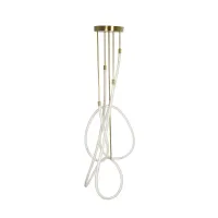 kelvo® GLOW KLV-101-0154 Φωτιστικό Οροφής LED 85W 8500lm 360° AC 220-240V IP20 Ρυθμιζόμενο Λευκό CCT με Χειριστήριο από 2700K έως 6000K Dimmable - Lumileds SMD Chip - Χρυσό Πλατίνα - Μ100 x Π100 x Υ140cm - 3 Χρόνια Εγγύηση