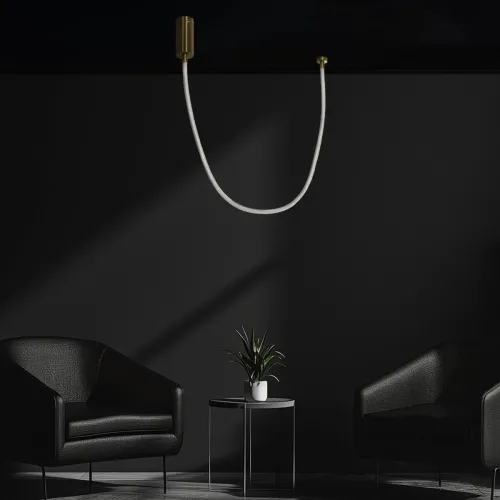 kelvo® GLOW KLV-101-0155 Κρεμαστό Φωτιστικό Οροφής LED 27W 2700lm 360° AC 220-240V IP20 Ρυθμιζόμενο Λευκό CCT με Χειριστήριο από 2700K έως 6000K Dimmable - Lumileds SMD Chip - Χρυσό Πλατίνα - Μ90 x Π9 x Υ95cm - 3 Χρόνια Εγγύηση