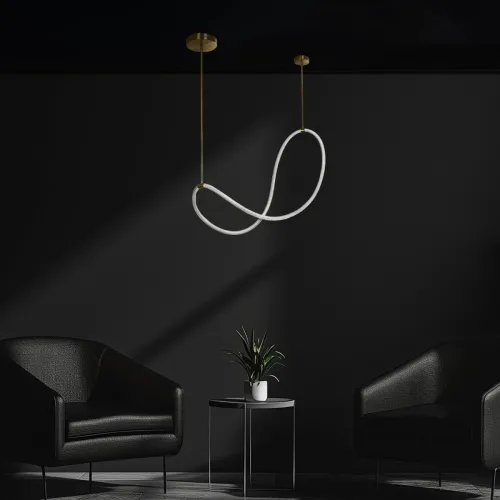kelvo® GLOW KLV-101-0156 Κρεμαστό Φωτιστικό Οροφής LED 34W 3400lm 360° AC 220-240V IP20 Ρυθμιζόμενο Λευκό CCT με Χειριστήριο από 2700K έως 6000K Dimmable - Lumileds SMD Chip - Χρυσό Πλατίνα - Μ20 x Π35 x Υ120cm - 3 Χρόνια Εγγύηση