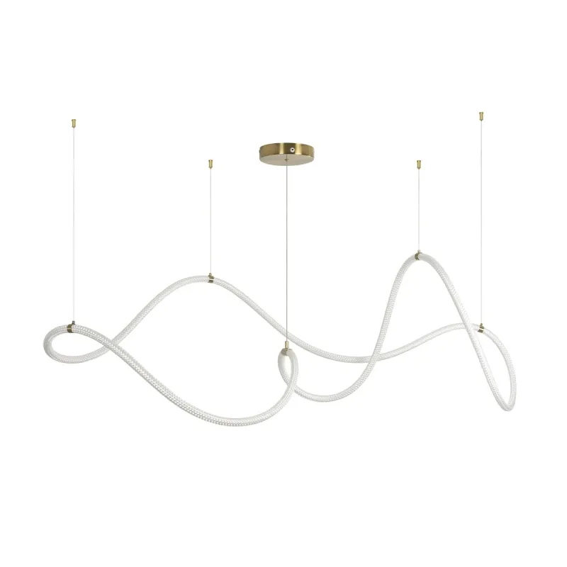 kelvo® GLOW KLV-101-0157 Κρεμαστό Φωτιστικό Οροφής LED 65W 6500lm 360° AC 220-240V IP20 Ρυθμιζόμενο Λευκό CCT με Χειριστήριο από 2700K έως 6000K Dimmable - Lumileds SMD Chip - Σατινέ Χρυσό Βούρτσας - Μ150 x Π70 x Υ90cm - 3 Χρόνια Εγγύηση