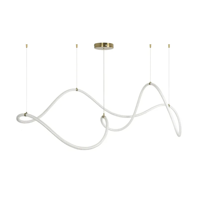 kelvo® GLOW KLV-101-0157 Κρεμαστό Φωτιστικό Οροφής LED 65W 6500lm 360° AC 220-240V IP20 Ρυθμιζόμενο Λευκό CCT με Χειριστήριο από 2700K έως 6000K Dimmable - Lumileds SMD Chip - Σατινέ Χρυσό Βούρτσας - Μ150 x Π70 x Υ90cm - 3 Χρόνια Εγγύηση
