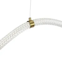 kelvo® GLOW KLV-101-0158 Κρεμαστό Φωτιστικό Οροφής LED 105W 10500lm 360° AC 220-240V IP20 Ρυθμιζόμενο Λευκό CCT με Χειριστήριο από 2700K έως 6000K Dimmable - Lumileds SMD Chip - Χρυσό Πλατίνα - Μ180 x Π180 x Υ110cm - 3 Χρόνια Εγγύηση