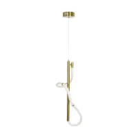 kelvo® GLOW KLV-101-0160 Κρεμαστό Φωτιστικό Οροφής LED 24W 2400lm 360° AC 220-240V IP20 Ρυθμιζόμενο Λευκό CCT με On/Off 2700K/4500K/6000K - Lumileds SMD Chip - Χρυσό Πλατίνα - Μ30 x Π17 x Υ66cm - 3 Χρόνια Εγγύηση