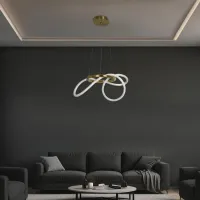 kelvo® GLOW KLV-101-0161 Κρεμαστό Φωτιστικό Οροφής LED 30W 3000lm 360° AC 220-240V IP20 Ρυθμιζόμενο Λευκό CCT με Χειριστήριο από 2700K έως 6000K Dimmable - Lumileds SMD Chip - Χρυσό Πλατίνα - Μ40 x Π40 x Υ30cm - 3 Χρόνια Εγγύηση