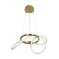 kelvo® GLOW KLV-101-0161 Κρεμαστό Φωτιστικό Οροφής LED 30W 3000lm 360° AC 220-240V IP20 Ρυθμιζόμενο Λευκό CCT με Χειριστήριο από 2700K έως 6000K Dimmable - Lumileds SMD Chip - Χρυσό Πλατίνα - Μ40 x Π40 x Υ30cm - 3 Χρόνια Εγγύηση