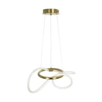 kelvo® GLOW KLV-101-0161 Κρεμαστό Φωτιστικό Οροφής LED 30W 3000lm 360° AC 220-240V IP20 Ρυθμιζόμενο Λευκό CCT με Χειριστήριο από 2700K έως 6000K Dimmable - Lumileds SMD Chip - Χρυσό Πλατίνα - Μ40 x Π40 x Υ30cm - 3 Χρόνια Εγγύηση