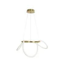 kelvo® GLOW KLV-101-0162 Κρεμαστό Φωτιστικό Οροφής LED 36W 3600lm 360° AC 220-240V IP20 Ρυθμιζόμενο Λευκό CCT με Χειριστήριο από 2700K έως 6000K Dimmable - Lumileds SMD Chip - Χρυσό Πλατίνα - Μ70 x Π70 x Υ40cm - 3 Χρόνια Εγγύηση
