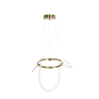 kelvo® GLOW KLV-101-0162 Κρεμαστό Φωτιστικό Οροφής LED 36W 3600lm 360° AC 220-240V IP20 Ρυθμιζόμενο Λευκό CCT με Χειριστήριο από 2700K έως 6000K Dimmable - Lumileds SMD Chip - Χρυσό Πλατίνα - Μ70 x Π70 x Υ40cm - 3 Χρόνια Εγγύηση