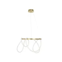 kelvo® GLOW KLV-101-0163 Κρεμαστό Φωτιστικό Οροφής LED 58W 5800lm 360° AC 220-240V IP20 Ρυθμιζόμενο Λευκό CCT με Χειριστήριο από 2700K έως 6000K Dimmable - Lumileds SMD Chip - Χρυσό Πλατίνα - Μ80 x Π80 x Υ40cm - 3 Χρόνια Εγγύηση