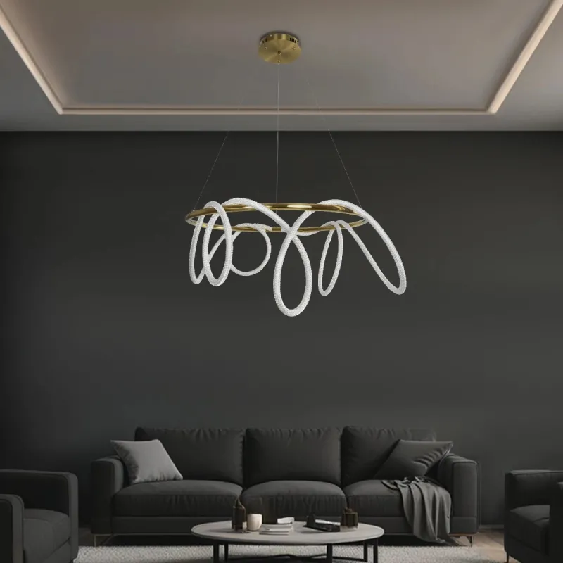 kelvo® GLOW KLV-101-0164 Κρεμαστό Φωτιστικό Οροφής LED 69W 6900lm 360° AC 220-240V IP20 Ρυθμιζόμενο Λευκό CCT με Χειριστήριο από 2700K έως 6000K Dimmable - Lumileds SMD Chip - Χρυσό Πλατίνα - Μ100 x Π100 x Υ40cm - 3 Χρόνια Εγγύηση