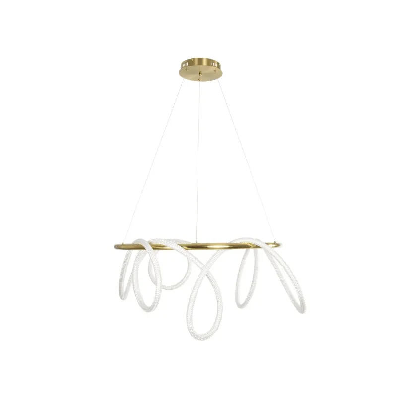 kelvo® GLOW KLV-101-0164 Κρεμαστό Φωτιστικό Οροφής LED 69W 6900lm 360° AC 220-240V IP20 Ρυθμιζόμενο Λευκό CCT με Χειριστήριο από 2700K έως 6000K Dimmable - Lumileds SMD Chip - Χρυσό Πλατίνα - Μ100 x Π100 x Υ40cm - 3 Χρόνια Εγγύηση