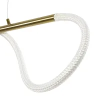 kelvo® GLOW KLV-101-0166 Κρεμαστό Φωτιστικό Οροφής LED 34W 3400lm 360° AC 220-240V IP20 Ρυθμιζόμενο Λευκό CCT με Χειριστήριο από 2700K έως 6000K Dimmable - Lumileds SMD Chip - Χρυσό Πλατίνα - Μ140 x Π40 x Υ30cm - 3 Χρόνια Εγγύηση