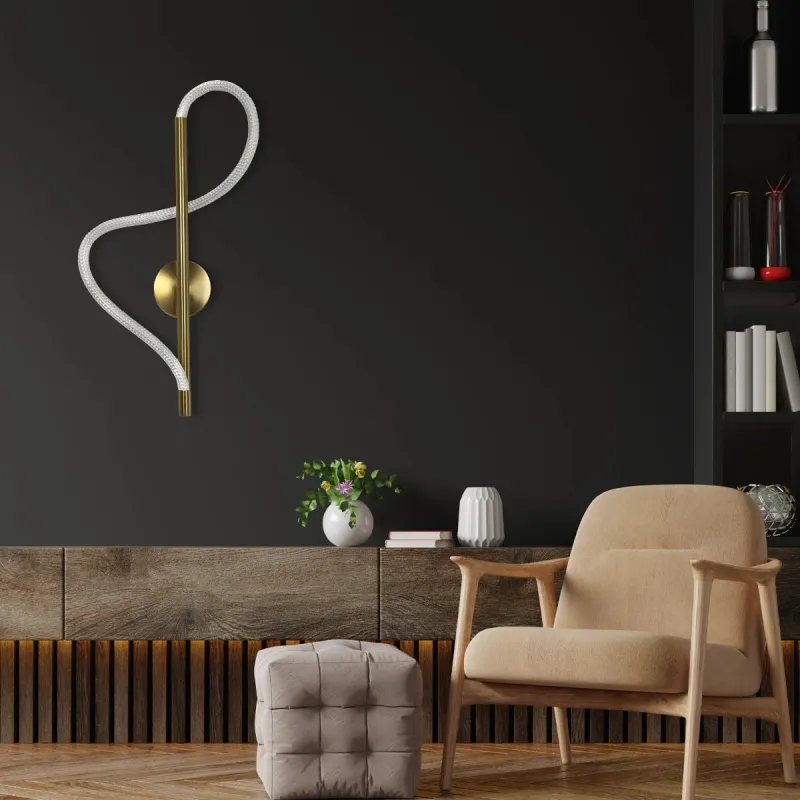 kelvo® GLOW KLV-101-0168 Φωτιστικό Τοίχου / Απλίκα LED 24W 2400lm 360° AC 220-240V IP20 Ρυθμιζόμενο Λευκό CCT με On/Off 2700K/4500K/6000K - Lumileds SMD Chip - Χρυσό Πλατίνα - Μ30 x Π15 x Υ70cm - 3 Χρόνια Εγγύηση