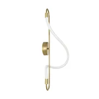 kelvo® GLOW KLV-101-0169 Φωτιστικό Τοίχου / Απλίκα LED 18W 1800lm 360° AC 220-240V IP20 Ρυθμιζόμενο Λευκό CCT με On/Off 2700K/4500K/6000K - Lumileds SMD Chip - Χρυσό Πλατίνα - Μ30 x Π15 x Υ70cm - 3 Χρόνια Εγγύηση
