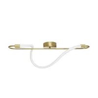 kelvo® GLOW KLV-101-0169-V2 Φωτιστικό Οροφής LED 18W 1800lm 360° AC 220-240V IP20 Ρυθμιζόμενο Λευκό CCT με On/Off 2700K/4500K/6000K - Lumileds SMD Chip - Χρυσό Πλατίνα - Μ30 x Π15 x Υ70cm - 3 Χρόνια Εγγύηση