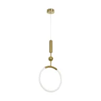 kelvo® GLOW KLV-101-0175 Κρεμαστό Φωτιστικό Οροφής LED 18W 1800lm 360° AC 220-240V IP20 Ρυθμιζόμενο Λευκό CCT με On/Off 2700K/4500K/6000K - Lumileds SMD Chip - Χρυσό Πλατίνα - Μ30 x Π6 x Υ60cm - 3 Χρόνια Εγγύηση
