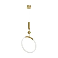 kelvo® GLOW KLV-101-0175 Κρεμαστό Φωτιστικό Οροφής LED 18W 1800lm 360° AC 220-240V IP20 Ρυθμιζόμενο Λευκό CCT με On/Off 2700K/4500K/6000K - Lumileds SMD Chip - Χρυσό Πλατίνα - Μ30 x Π6 x Υ60cm - 3 Χρόνια Εγγύηση