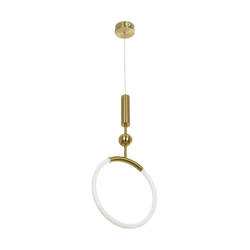 kelvo® GLOW KLV-101-0175 Κρεμαστό Φωτιστικό Οροφής LED 18W 1800lm 360° AC 220-240V IP20 Ρυθμιζόμενο Λευκό CCT με On/Off 2700K/4500K/6000K - Lumileds SMD Chip - Χρυσό Πλατίνα - Μ30 x Π6 x Υ60cm - 3 Χρόνια Εγγύηση