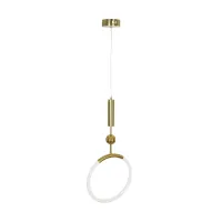 kelvo® GLOW KLV-101-0175 Κρεμαστό Φωτιστικό Οροφής LED 18W 1800lm 360° AC 220-240V IP20 Ρυθμιζόμενο Λευκό CCT με On/Off 2700K/4500K/6000K - Lumileds SMD Chip - Χρυσό Πλατίνα - Μ30 x Π6 x Υ60cm - 3 Χρόνια Εγγύηση