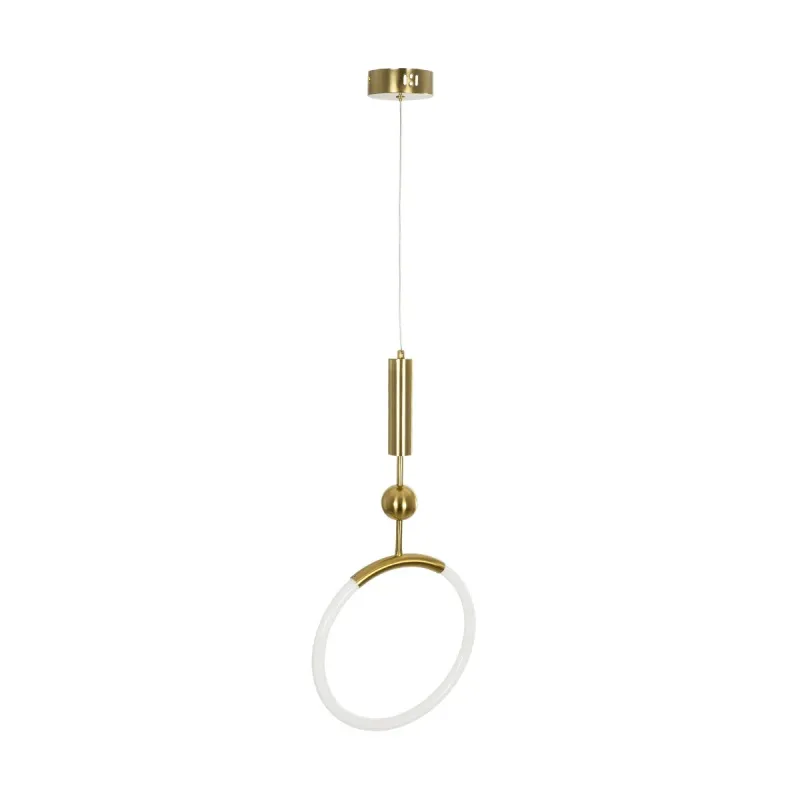 kelvo® GLOW KLV-101-0175 Κρεμαστό Φωτιστικό Οροφής LED 18W 1800lm 360° AC 220-240V IP20 Ρυθμιζόμενο Λευκό CCT με On/Off 2700K/4500K/6000K - Lumileds SMD Chip - Χρυσό Πλατίνα - Μ30 x Π6 x Υ60cm - 3 Χρόνια Εγγύηση