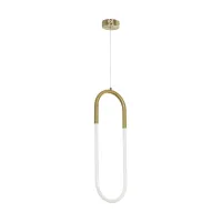 kelvo® GLOW KLV-101-0176 Κρεμαστό Φωτιστικό Οροφής LED 18W 1800lm 360° AC 220-240V IP20 Ρυθμιζόμενο Λευκό CCT με On/Off 2700K/4500K/6000K - Lumileds SMD Chip - Χρυσό Πλατίνα - Μ20 x Π2.5 x Υ60cm - 3 Χρόνια Εγγύηση