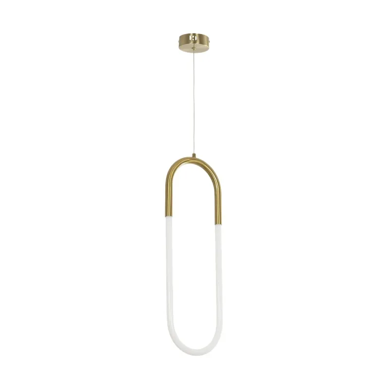 kelvo® GLOW KLV-101-0176 Κρεμαστό Φωτιστικό Οροφής LED 18W 1800lm 360° AC 220-240V IP20 Ρυθμιζόμενο Λευκό CCT με On/Off 2700K/4500K/6000K - Lumileds SMD Chip - Χρυσό Πλατίνα - Μ20 x Π2.5 x Υ60cm - 3 Χρόνια Εγγύηση