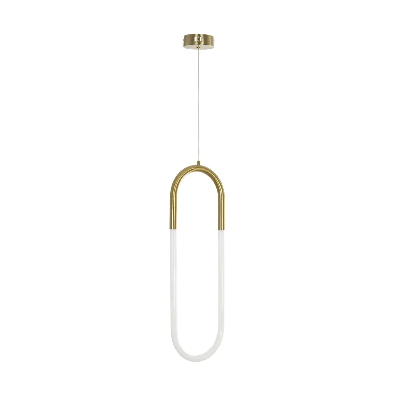 kelvo® GLOW KLV-101-0176 Κρεμαστό Φωτιστικό Οροφής LED 18W 1800lm 360° AC 220-240V IP20 Ρυθμιζόμενο Λευκό CCT με On/Off 2700K/4500K/6000K - Lumileds SMD Chip - Χρυσό Πλατίνα - Μ20 x Π2.5 x Υ60cm - 3 Χρόνια Εγγύηση