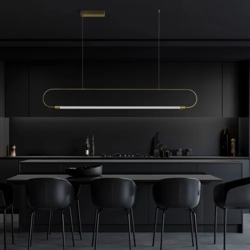 kelvo® GLOW KLV-101-0177 Κρεμαστό Φωτιστικό Οροφής LED 15W 1500lm 360° AC 220-240V IP20 Ρυθμιζόμενο Λευκό CCT με Χειριστήριο από 2700K έως 6000K Dimmable - Lumileds SMD Chip - Χρυσό Πλατίνα - Μ120 x Π3 x Υ17cm - 3 Χρόνια Εγγύηση