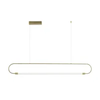 kelvo® GLOW KLV-101-0177 Κρεμαστό Φωτιστικό Οροφής LED 15W 1500lm 360° AC 220-240V IP20 Ρυθμιζόμενο Λευκό CCT με Χειριστήριο από 2700K έως 6000K Dimmable - Lumileds SMD Chip - Χρυσό Πλατίνα - Μ120 x Π3 x Υ17cm - 3 Χρόνια Εγγύηση