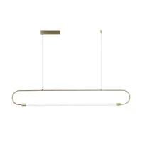kelvo® GLOW KLV-101-0177 Κρεμαστό Φωτιστικό Οροφής LED 15W 1500lm 360° AC 220-240V IP20 Ρυθμιζόμενο Λευκό CCT με Χειριστήριο από 2700K έως 6000K Dimmable - Lumileds SMD Chip - Χρυσό Πλατίνα - Μ120 x Π3 x Υ17cm - 3 Χρόνια Εγγύηση