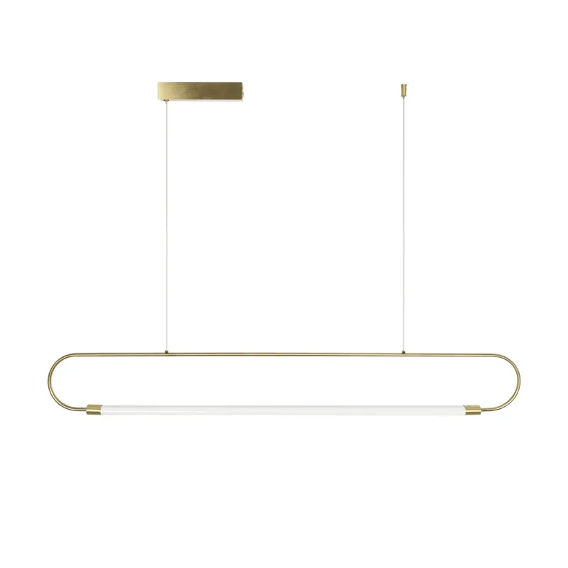 kelvo® GLOW KLV-101-0177 Κρεμαστό Φωτιστικό Οροφής LED 15W 1500lm 360° AC 220-240V IP20 Ρυθμιζόμενο Λευκό CCT με Χειριστήριο από 2700K έως 6000K Dimmable - Lumileds SMD Chip - Χρυσό Πλατίνα - Μ120 x Π3 x Υ17cm - 3 Χρόνια Εγγύηση
