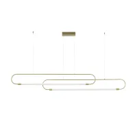 kelvo® GLOW KLV-101-0178 Κρεμαστό Φωτιστικό Οροφής LED 28W 2800lm 360° AC 220-240V IP20 Ρυθμιζόμενο Λευκό CCT με Χειριστήριο από 2700K έως 6000K Dimmable - Lumileds SMD Chip - Χρυσό Πλατίνα - Μ167 x Π7 x Υ24cm - 3 Χρόνια Εγγύηση