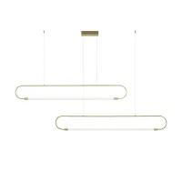 kelvo® GLOW KLV-101-0178 Κρεμαστό Φωτιστικό Οροφής LED 28W 2800lm 360° AC 220-240V IP20 Ρυθμιζόμενο Λευκό CCT με Χειριστήριο από 2700K έως 6000K Dimmable - Lumileds SMD Chip - Χρυσό Πλατίνα - Μ167 x Π7 x Υ24cm - 3 Χρόνια Εγγύηση