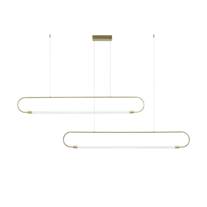 kelvo® GLOW KLV-101-0178 Κρεμαστό Φωτιστικό Οροφής LED 28W 2800lm 360° AC 220-240V IP20 Ρυθμιζόμενο Λευκό CCT με Χειριστήριο από 2700K έως 6000K Dimmable - Lumileds SMD Chip - Χρυσό Πλατίνα - Μ167 x Π7 x Υ24cm - 3 Χρόνια Εγγύηση