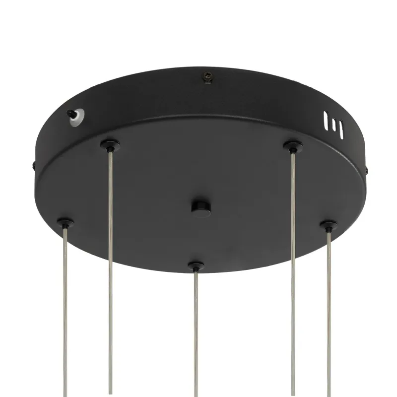 kelvo® LEXAGON KLV-101-0179 Κρεμαστό Φωτιστικό Οροφής LED 120W 12000lm 200° AC 220-240V IP20 Ρυθμιζόμενο Λευκό CCT με Χειριστήριο από 2700K έως 6000K Dimmable - Lumileds SMD Chip - Μαύρο Ματ - Μ110 x Π90 x Υ110cm - 3 Χρόνια Εγγύηση