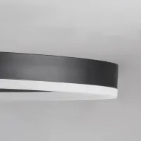 kelvo® VENOM KLV-101-0181 Φωτιστικό Οροφής LED 45W 4500lm 360° AC 220-240V IP20 Ρυθμιζόμενο Λευκό CCT με Χειριστήριο από 2700K έως 6000K Dimmable - Lumileds SMD Chip - Μαύρο Ματ - Μ60 x Π40 x Υ7.5cm - 3 Χρόνια Εγγύηση