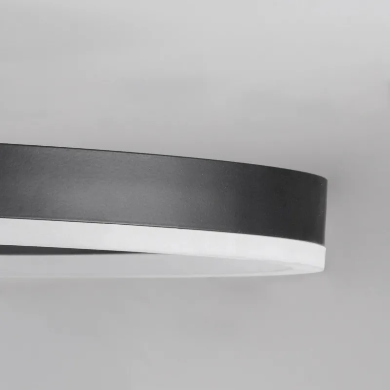 kelvo® VENOM KLV-101-0181 Φωτιστικό Οροφής LED 45W 4500lm 360° AC 220-240V IP20 Ρυθμιζόμενο Λευκό CCT με Χειριστήριο από 2700K έως 6000K Dimmable - Lumileds SMD Chip - Μαύρο Ματ - Μ60 x Π40 x Υ7.5cm - 3 Χρόνια Εγγύηση